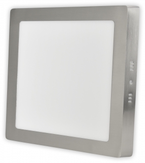 Stříbrné led světlo stropní 18W 4000K čtverec Satin Nikl